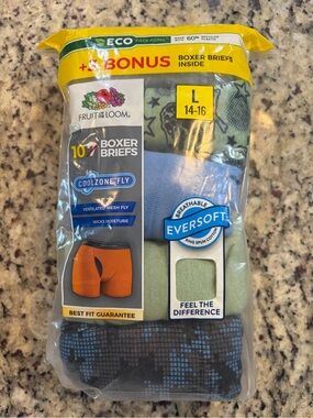 Fruit of the Loom Boys 10-Pack Boxer Briefs